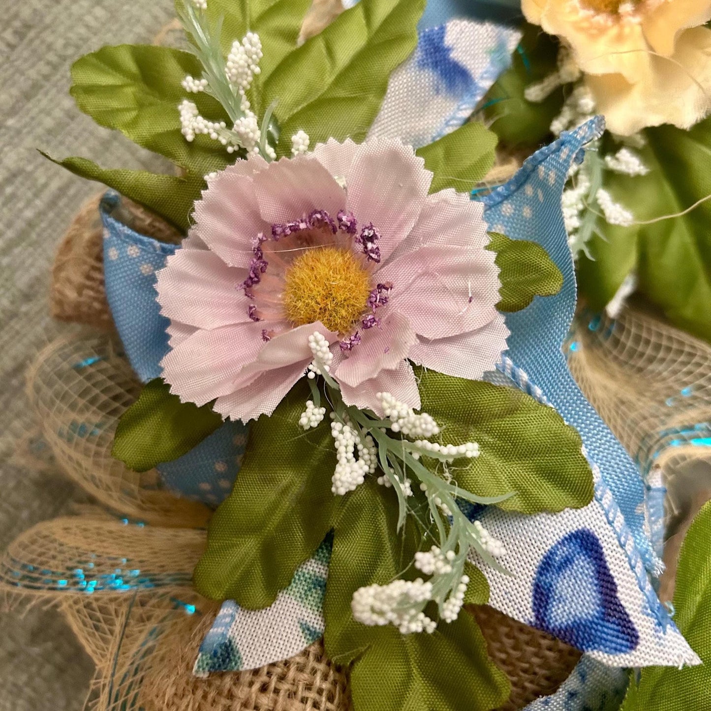 Burlap Wreath | Table Decor | Table Centerpiece | Rustic Farmhouse | Cottage Style Decor